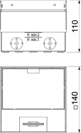 BETTERMANN Geräteeinsatz Ms quadrat edst UDHOME2 GM15 m.Belagaussp 15mm