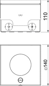 BETTERMANN Geräteeinsatz VA quadrat 2f UDHOME2 VT2 V f.Nasspflege