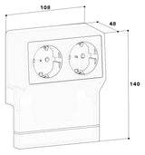 GGK Geräteträger SL-K 2f br buche SL-GT (duo) 70x20mm