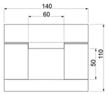 BETTERMANN Brandschutzkanal I90 E30 BSKD09-K0506 unbeh 140x110mm L1000mm