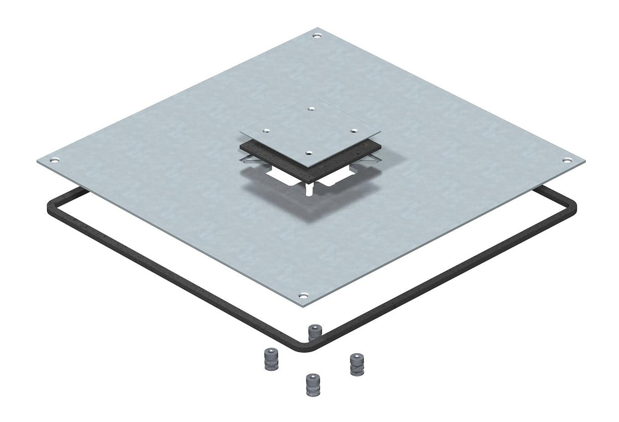 BETTERMANN Montagedeckel ST quadrat nass DUF 350-3 DAT 383x383mm 4mm