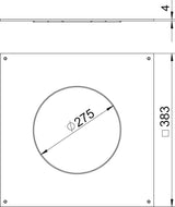 BETTERMANN Montagedeckel ST rnd trocken DUG 350-3 R7 383x383mm 4mm