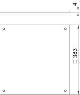 BETTERMANN Montagedeckel ST trocken 4mm DU 350-2 383x383mm Abd.MontÖffn