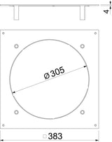BETTERMANN Montagedeckel ST rechteck 4mm DUG 350-3 R9SL trocken 382x382mm