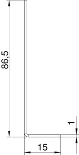 BETTERMANN Trennwand UF-K ST 86,5x2400mm OKA2 TW 100 L-Profil steck