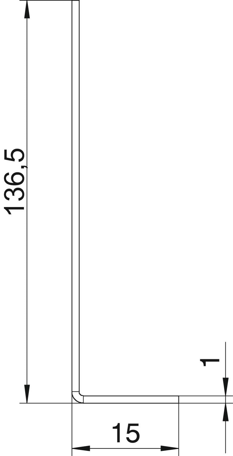 BETTERMANN Trennwand UF-K ST L-Profil OKA2 TW 150 136,5x2400mm steck