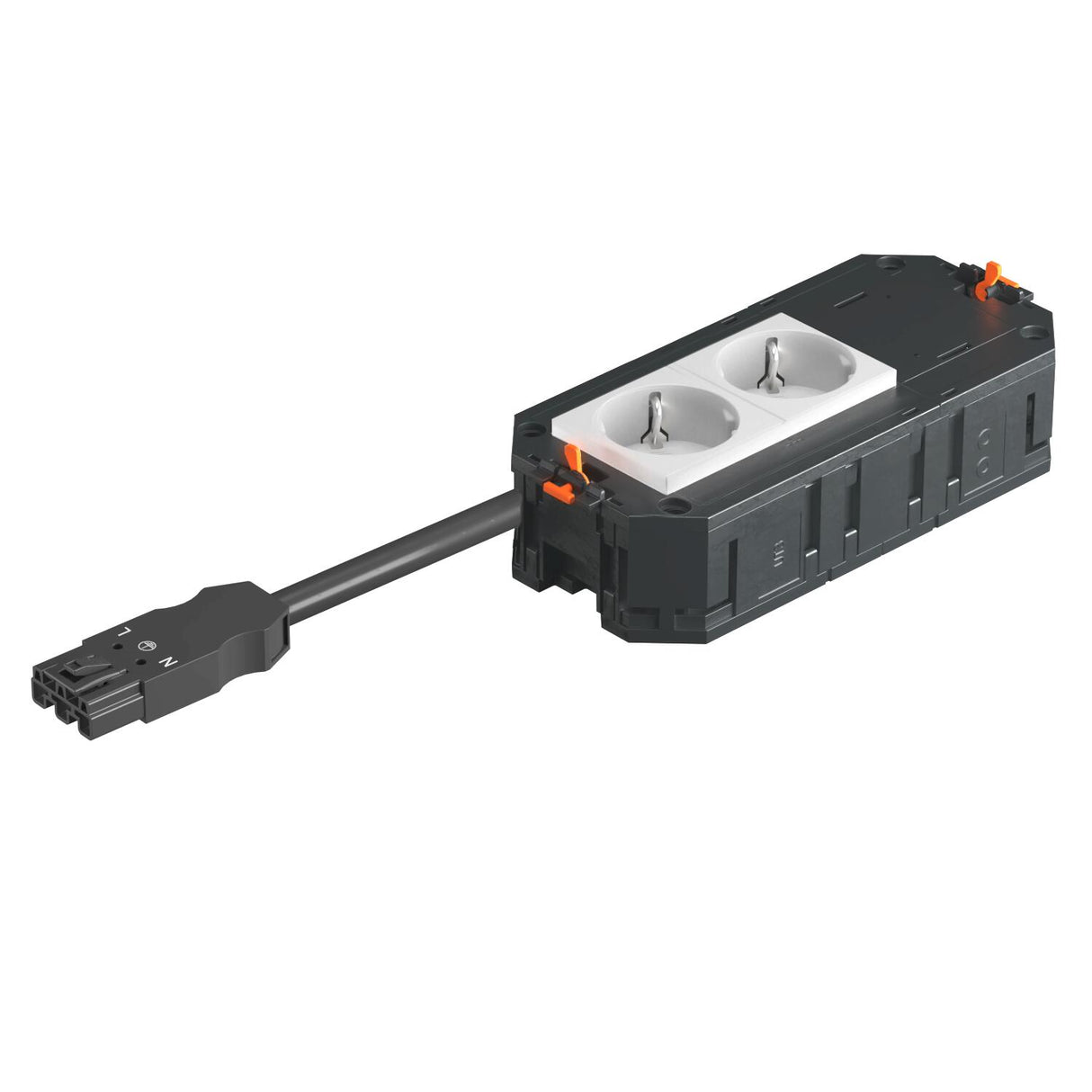 BETTERMANN Gerätebecher bestückt 2-fach UTC3 W W2 175mm SystemSteckverb Ltg.hfr