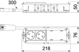 BETTERMANN Gerätebecher bestückt 2-fach UTC4 W OR2 218mm SystemSteckverb 2,5mm