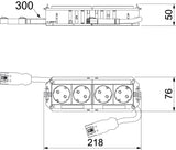 BETTERMANN Gerätebecher bestückt 1f/2f UTC4 W W2OR2 218mm SystemSteckverb