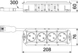 BETTERMANN Gerätebecher bestückt 1f/3f UTC4 G W3OR1 218mm 2,5mm