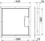 BETTERMANN Kassettenrahmen VA quadrat RKS V3 15 350mm 15mm 13mm trocken