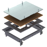 BETTERMANN Zugdoseneinsatz Kst quadrat ZES6-2 U10T 7011 gr f.UF-K 5mm trocken