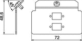 BETTERMANN Geräteträger 2f Metall rast MTM 3LC 72x48,6x12mm