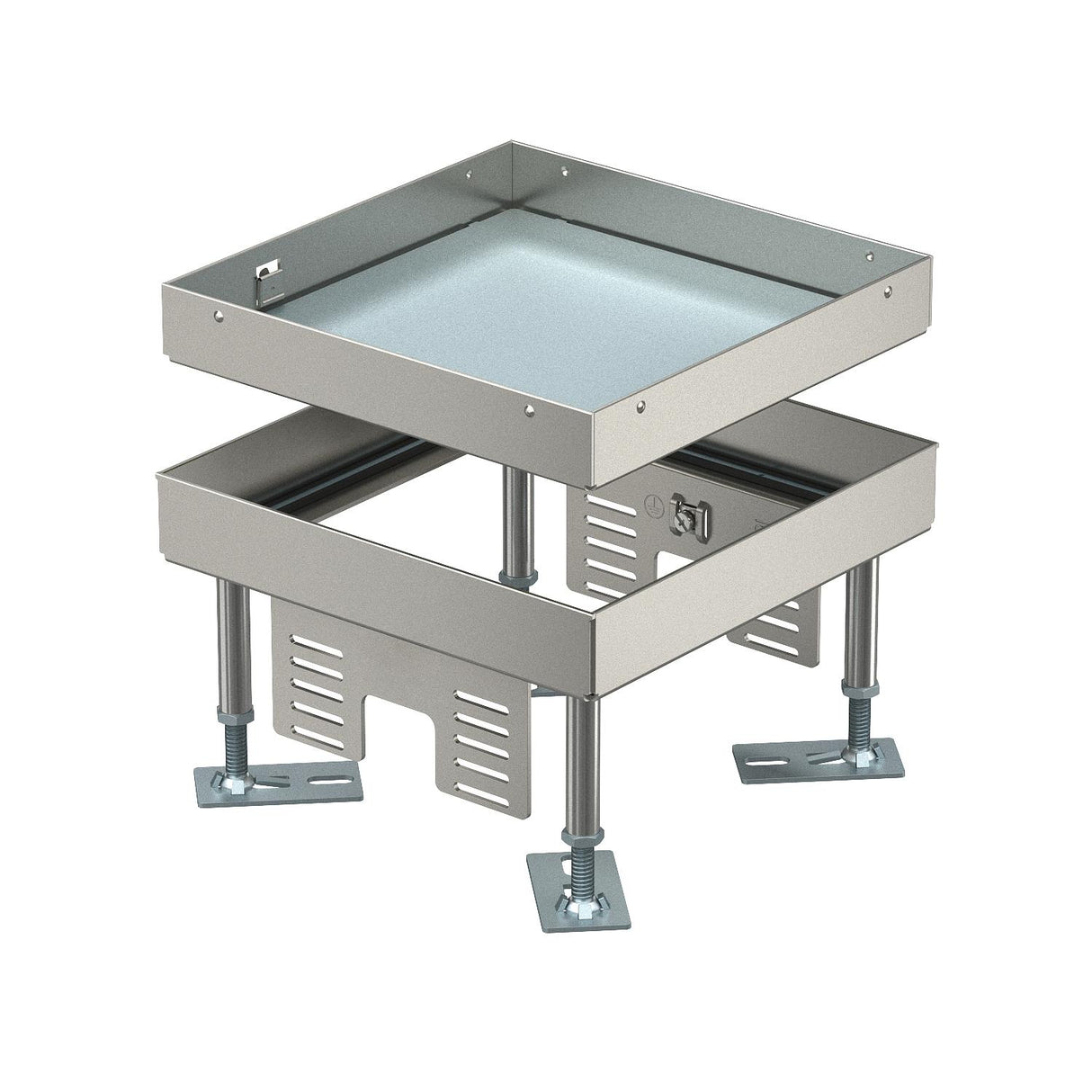 BETTERMANN Kassette nivellierbar VA nass RKN3 4 VS 25 quadrat 201mm 110-155mm
