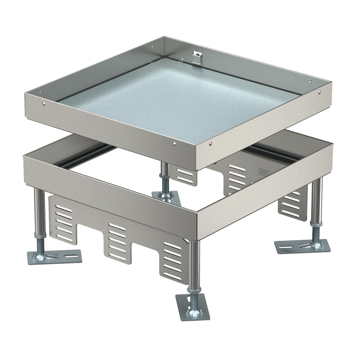 BETTERMANN Kassette nivellierbar VA nass RKN3 9 VS 25 quadrat 244mm 110-155mm