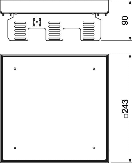 BETTERMANN Kassette VA quadrat 243mm RKN2 UZD3 9VS20
