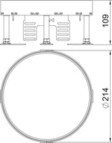 BETTERMANN Kassette nivellierbar VA rnd RKR2 4SL2 V2 25 200mm 109-159mm