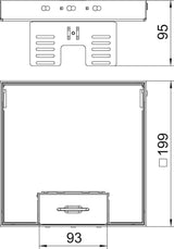 BETTERMANN Kassette VA quadrat 200mm RKSN2 UZD3 4VS25 trocken