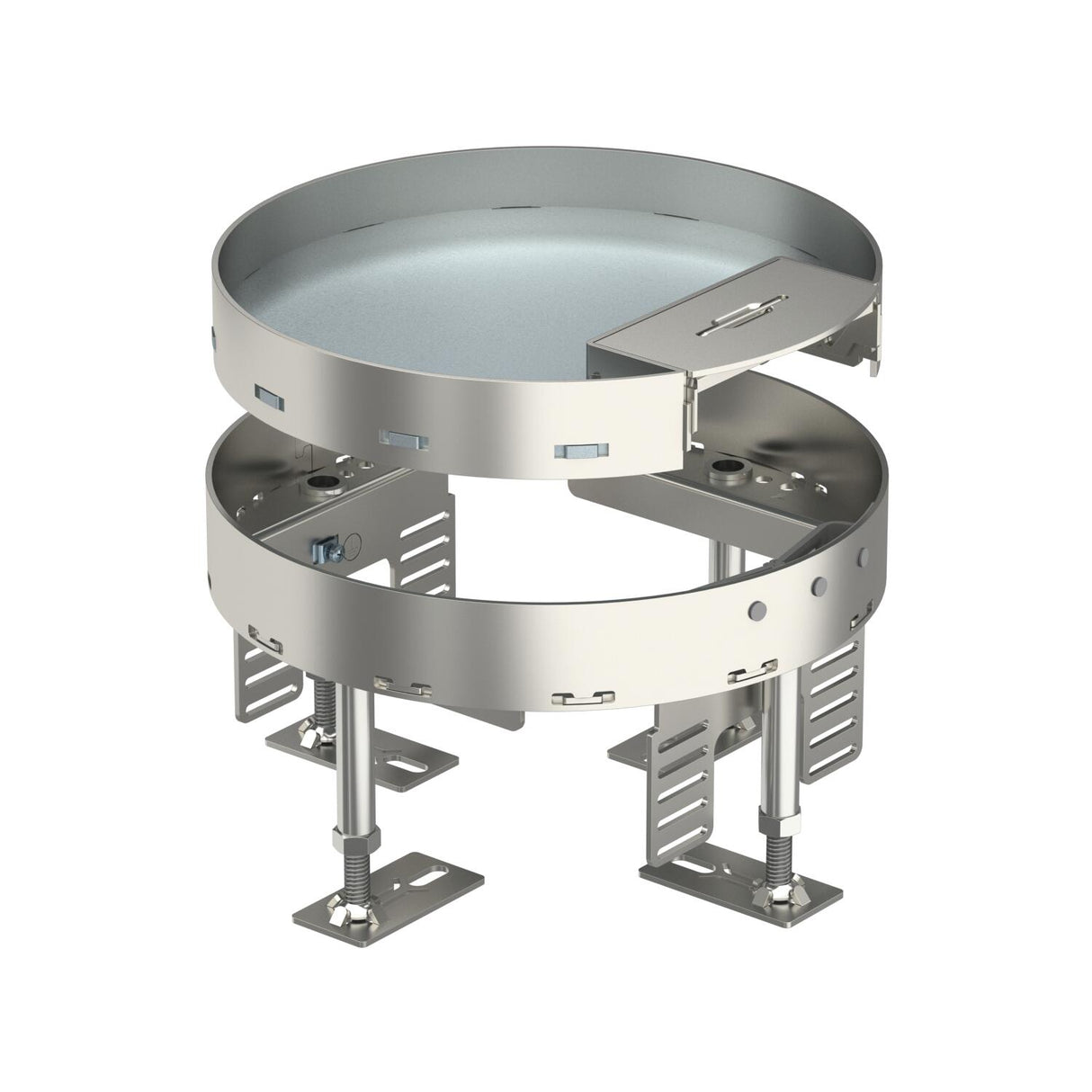 BETTERMANN Kassette nivellierbar VA rnd RKS2 R4 V25 215mm 110-155mm 25mm