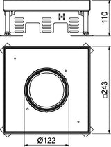 BETTERMANN Kassette nivellierbar VA RKFN2 9 VS 25 quadrat 243mm 110-155mm