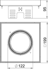 BETTERMANN Kassette VA quadrat 200mm RKFN2 UZD3 4VS25