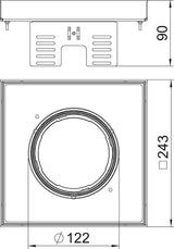BETTERMANN Kassette VA quadrat 243mm RKFN2UZD3 9VS20