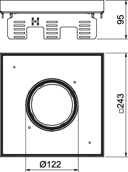 BETTERMANN Kassette VA quadrat 243mm RKFN2UZD3 9VS25