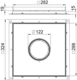 BETTERMANN Kassettenrahmen VA quadrat RKF3 V2 15 15mm 13mm