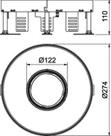 BETTERMANN Kassette nivellierbar VA rnd RKFR2 7 V25 275mm 110-155mm