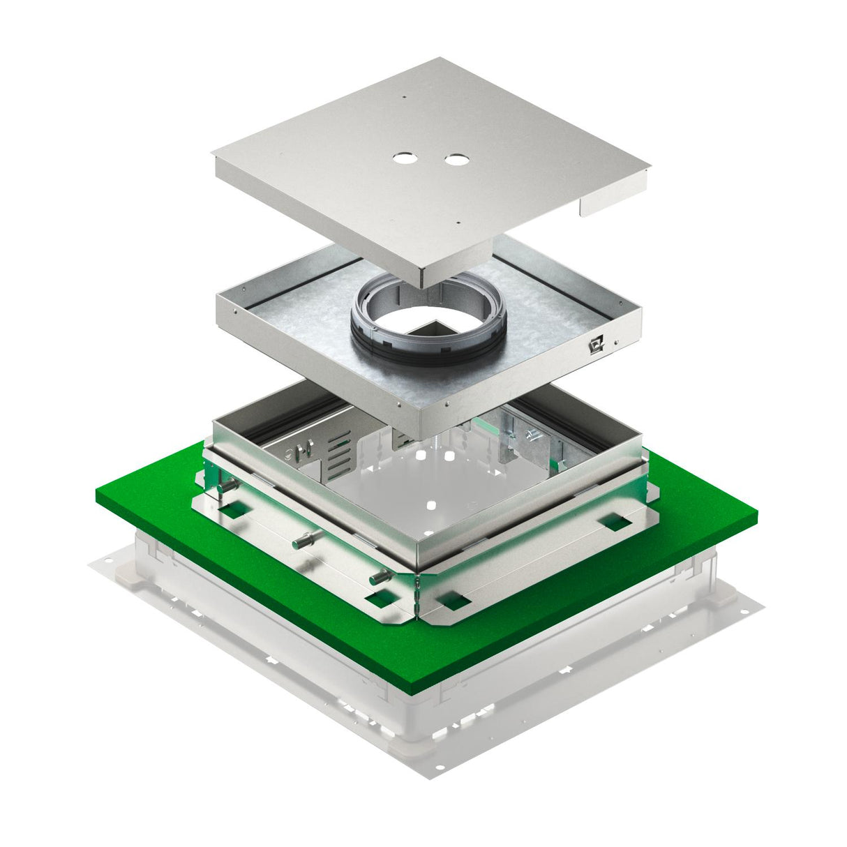 BETTERMANN Kassette nivellierbar VA 81mm TRKFN 9 VS 250 quadrat 375mm 69-110mm