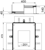 BETTERMANN Anbaueinheit ST quadrat 4f OKA-G A 40140 4 460x400mm trocken
