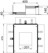 BETTERMANN Unterflurkanal offen ST 1zug OKA-G A 40140 6 400x460mm 40-140mm
