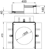 BETTERMANN Unterflurkanal offen ST 1zug OKA-G A 40140R9 400x460mm 40-140mm