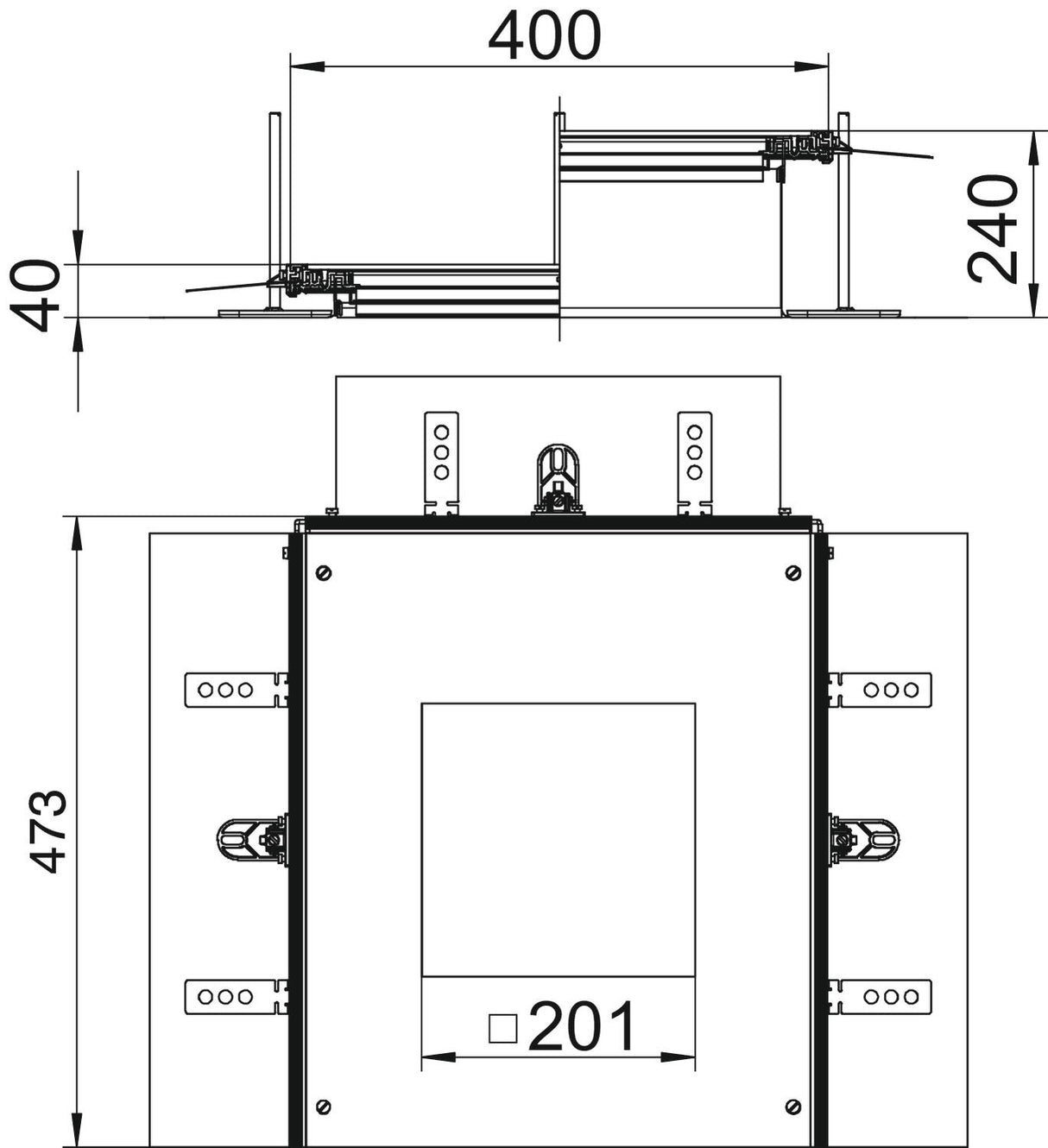 BETTERMANN Unterflurkanal offen ST 1zug OKA-G A 40240 4 400x460mm 40-240mm