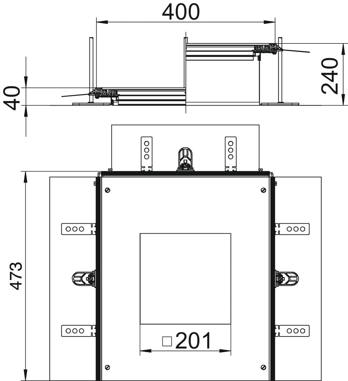 BETTERMANN Unterflurkanal offen ST 1zug OKA-G A 40240 6 400x460mm 40-240mm