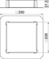 BETTERMANN Schalkörper quadrat SK HB 201X201 201x201x50mm