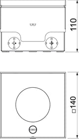 BETTERMANN Geräteeinsatz VA quadrat UDHOME2 VT2 f.Nasspflege