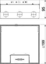 BETTERMANN Geräteeinsatz VA quadrat 2f UDHOME4 2V UT V gr m.Belagaussp 15mm