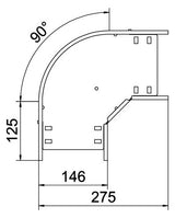 BETTERMANN Bogen_starr 90° ST horiz RB 90 615 FS 60x150mm int.Verb