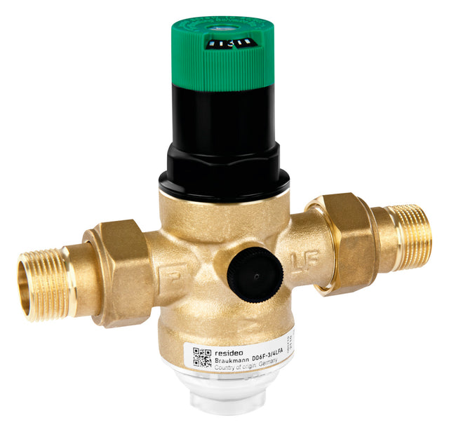 Honeywell Druckminderer D06F-LF Messing bleifrei, LFA, R 1 1/4 | D06F-11/4LFA