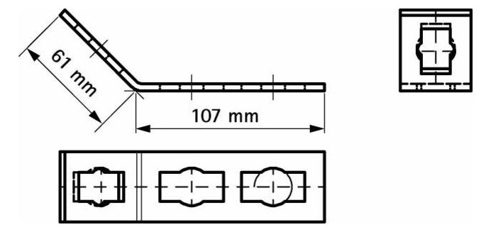 Walraven Knopfverbinder PushStrut flach 112x40x50 elektrolytisch verz. QW3/135 | 6594005