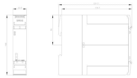 SIEMENS NOT-AUS Schaltgerät 110-240V 3SK1111-1AW20 110-240V/DC Grundgerät