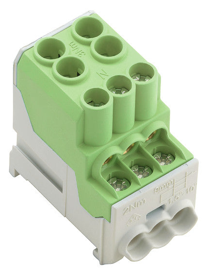 WEIDMÜLLER Hauptleitungsklemme 8Eing gn WPD 100 2X25/6X10 GN schraub 1pol REG