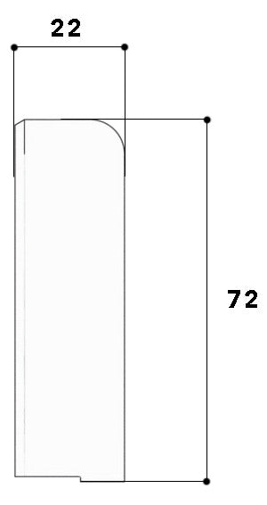 GGK Endstück SL-K 70mm re rws RAL9010 SL 20x70-ES rechts