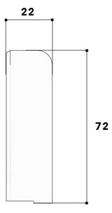 GGK Endstück SL-K 70mm re rws RAL9010 SL 20x70-ES rechts