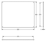 Franke RODAN Spiegel CHRH501 für Aufputzmontage 500x1x400 mm, Chromnickelstahl hochglanz | 2000056955