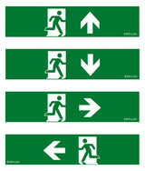 ESYLUX Piktogramm Ausgang Aufkleber SLA 14 SYMBOL SET 1