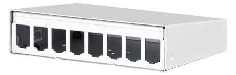 METZ CONNECT Modulträger Wandmont 8Ports 130861-0802-E Schirm RAL9010