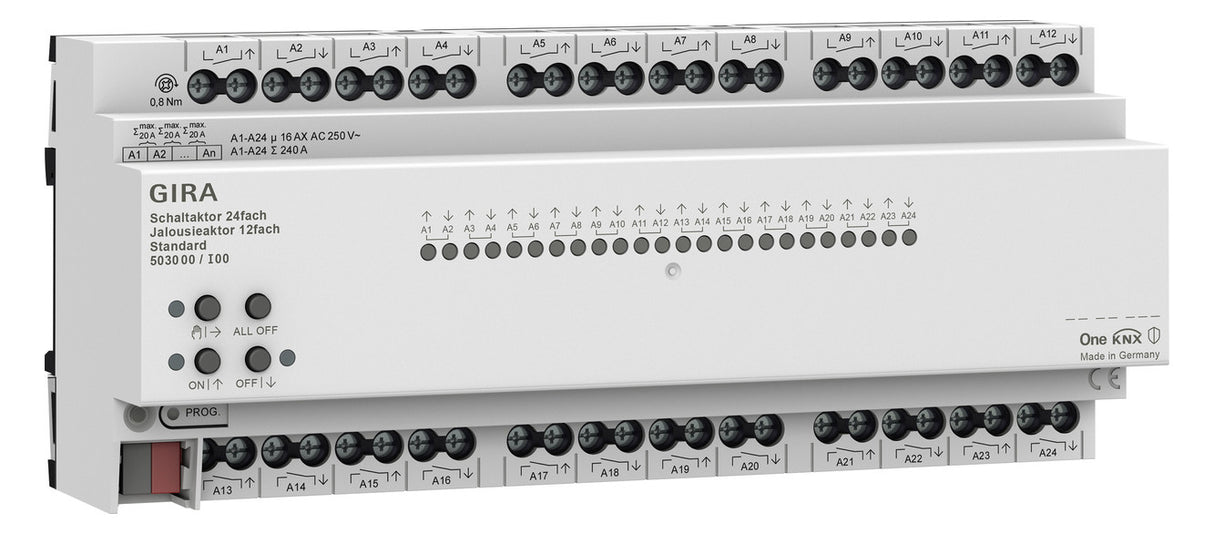 GIRA Schaltaktor KNX REG 12TE 24f 16A 503000 3000W 220-250V Handbedien