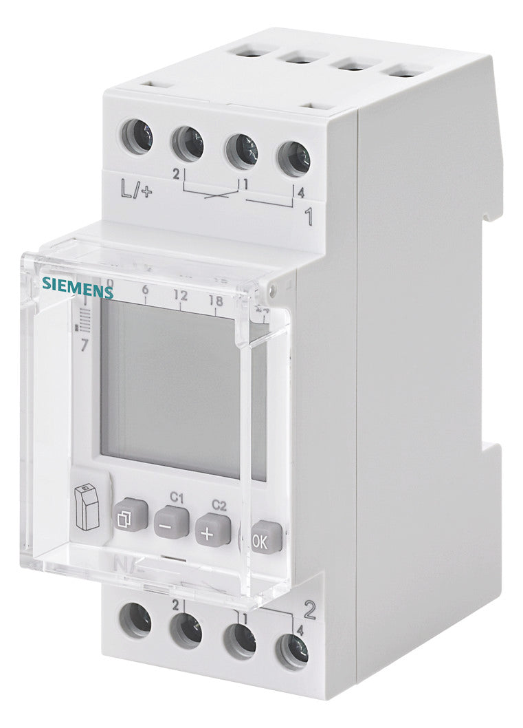 SIEMENS Schaltuhr digi 24VUC 2kan 2TE 7LF4522-2 REG 24h Prog Wochenprogramm